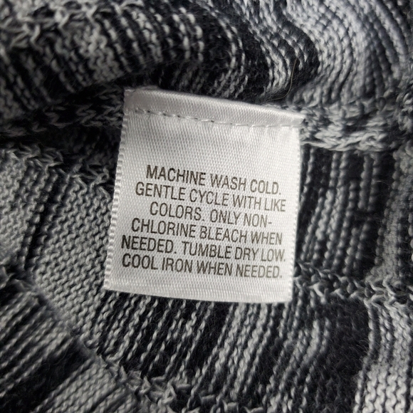 Style & Co. Grey Blk Stripe Cowl Neck Dress Small - Picture 11 of 12